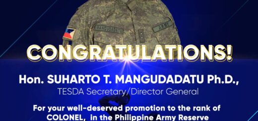 Congratulations, TESDA Secretary Suharto T. Mangudadatu
