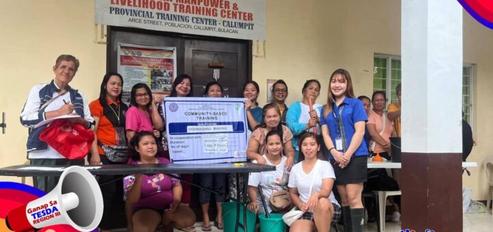 TESDA Calumpit and BMLTC Conduct Livelihood Training for Typhoon Enteng Evacuees