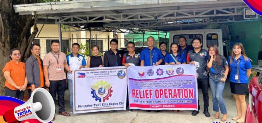 TESDA Calumpit and Partners Provide Relief to Families Affected by Typhoon Enteng