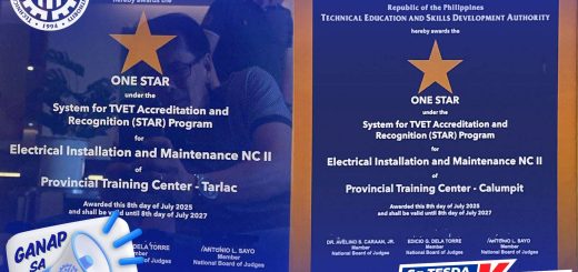 Congratulations to PTC-Calumpit and PTC-Tarlac